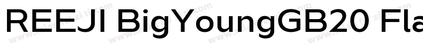 REEJI BigYoungGB20 Flash Medium字体转换